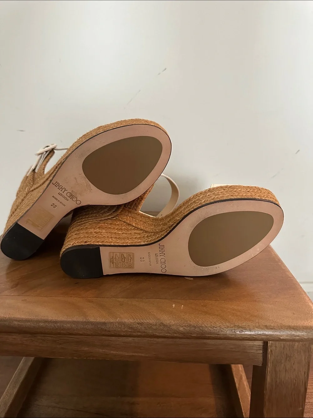 Jimmy Choo espadrille wedge sandal size 38 new